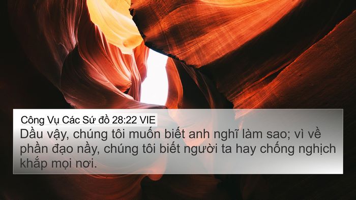 Công Vụ Các Sứ đồ 28:22 VIE Bible Verse Image