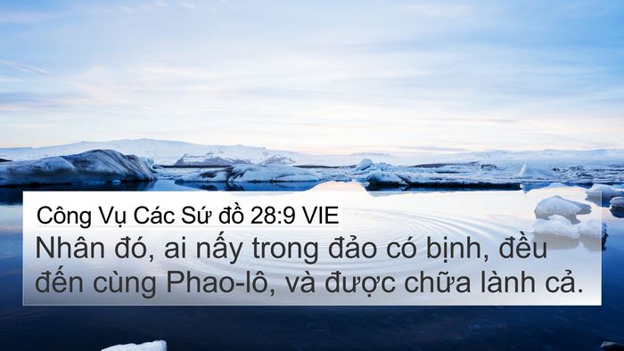 Công Vụ Các Sứ đồ 28:9 VIE 4K Wallpaper - Nhân đó, ai nấy trong đảo có bịnh, - 4K Wallpaper Bible Verse