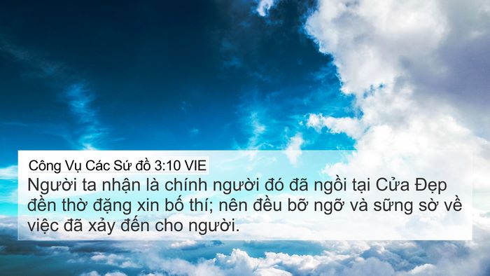 Công Vụ Các Sứ đồ 3:10 VIE Bible Verse Image
