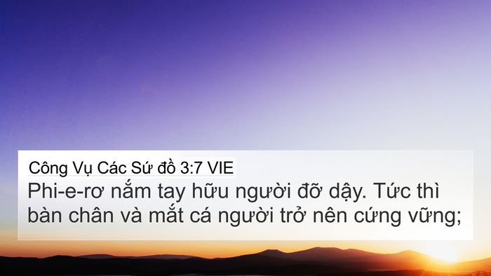 Công Vụ Các Sứ đồ 3:7 VIE Bible Verse Image
