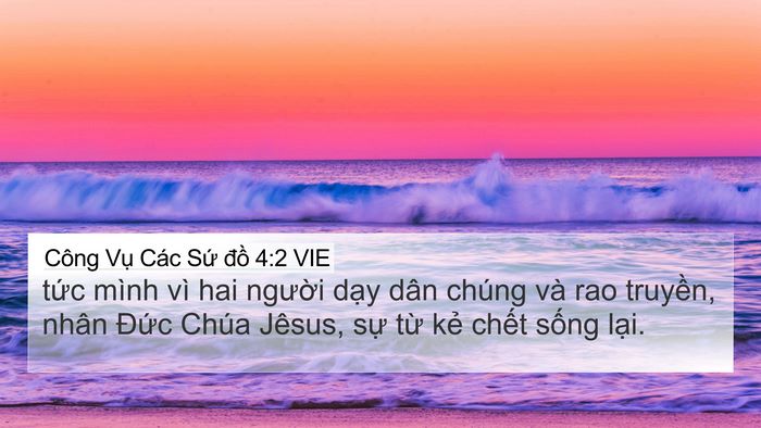 Công Vụ Các Sứ đồ 4:2 VIE Bible Verse Image