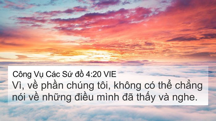 Công Vụ Các Sứ đồ 4:20 VIE Bible Verse Image