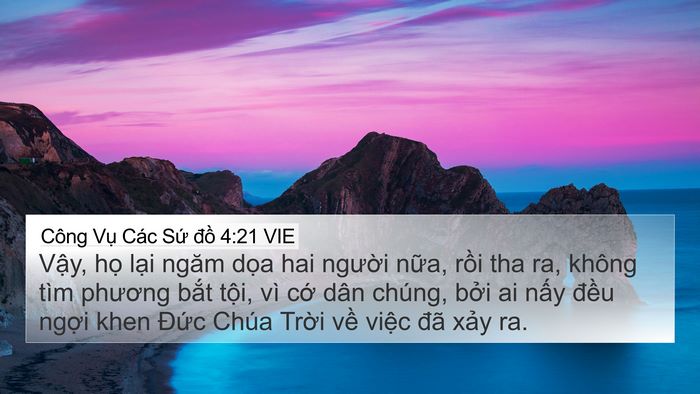 Công Vụ Các Sứ đồ 4:21 VIE Bible Verse Image