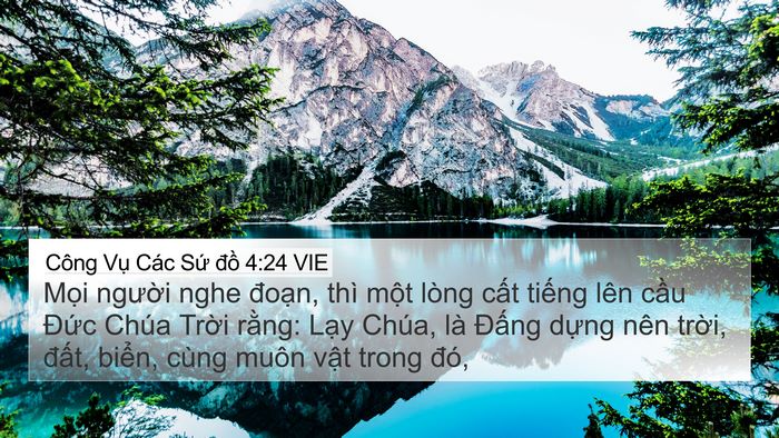 Công Vụ Các Sứ đồ 4:24 VIE Bible Verse Image