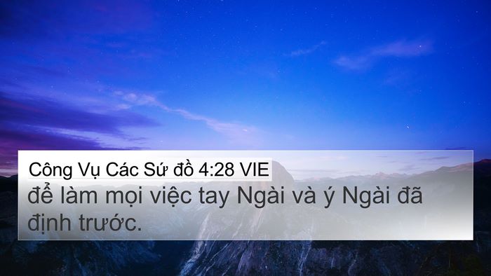 Công Vụ Các Sứ đồ 4:28 VIE Bible Verse Image