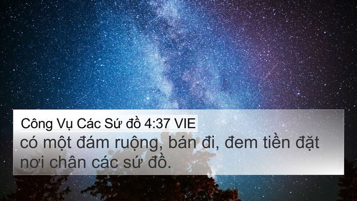Công Vụ Các Sứ đồ 4:37 VIE Bible Verse Image