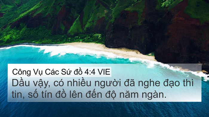 Công Vụ Các Sứ đồ 4:4 VIE Bible Verse Image