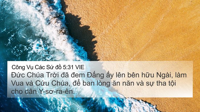 Công Vụ Các Sứ đồ 5:31 VIE Bible Verse Image
