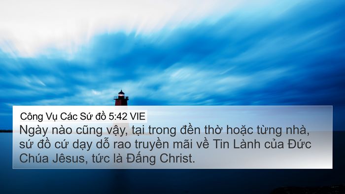 Công Vụ Các Sứ đồ 5:42 VIE Bible Verse Image