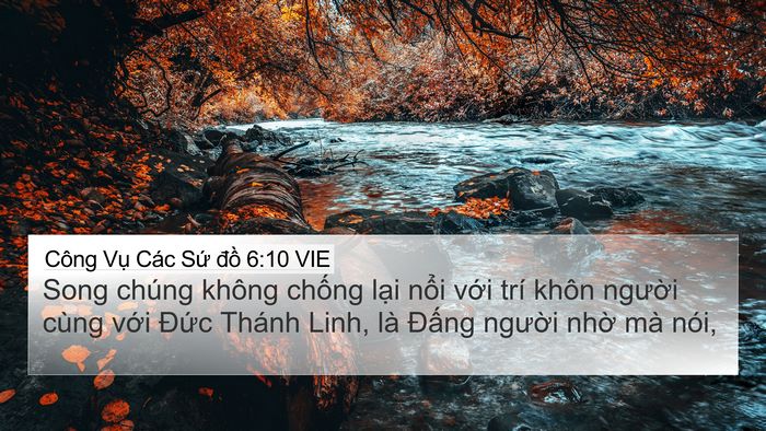 Công Vụ Các Sứ đồ 6:10 VIE Bible Verse Image