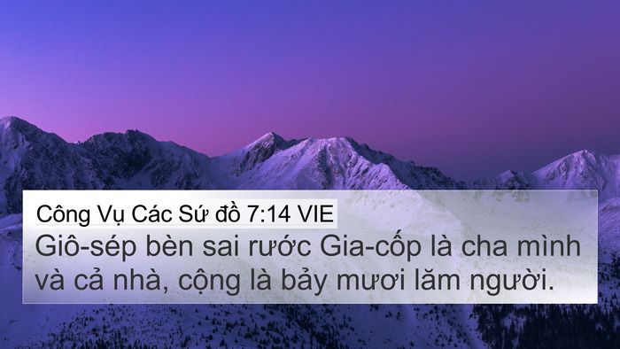 Công Vụ Các Sứ đồ 7:14 VIE Bible Verse Image