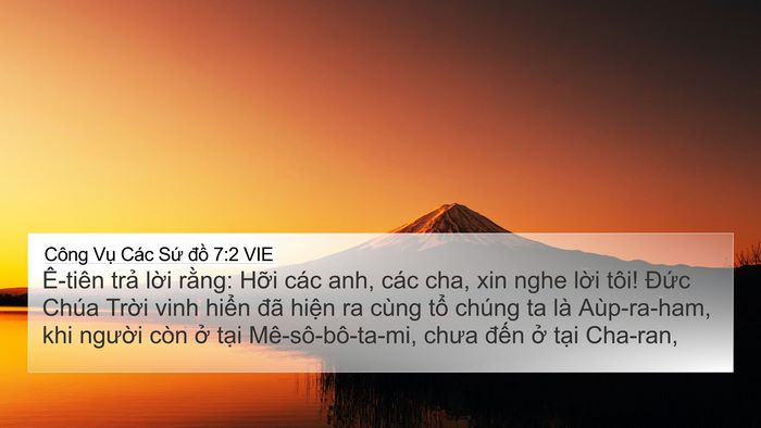 Công Vụ Các Sứ đồ 7:2 VIE Bible Verse Image