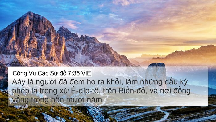 Công Vụ Các Sứ đồ 7:36 VIE Bible Verse Image