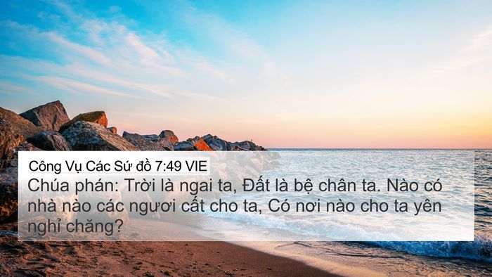 Công Vụ Các Sứ đồ 7:49 VIE Bible Verse Image