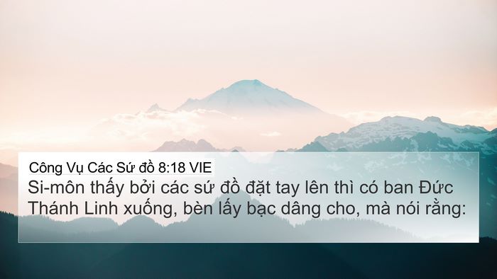 Công Vụ Các Sứ đồ 8:18 VIE Bible Verse Image
