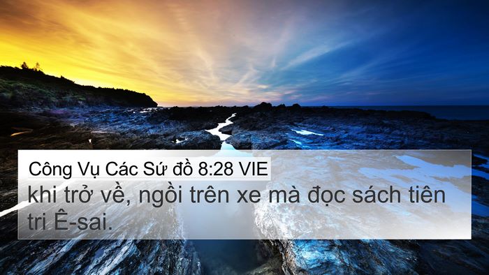 Công Vụ Các Sứ đồ 8:28 VIE Bible Verse Image