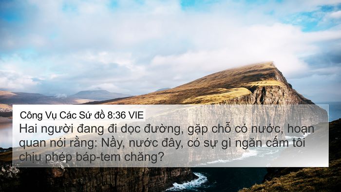 Công Vụ Các Sứ đồ 8:36 VIE Bible Verse Image
