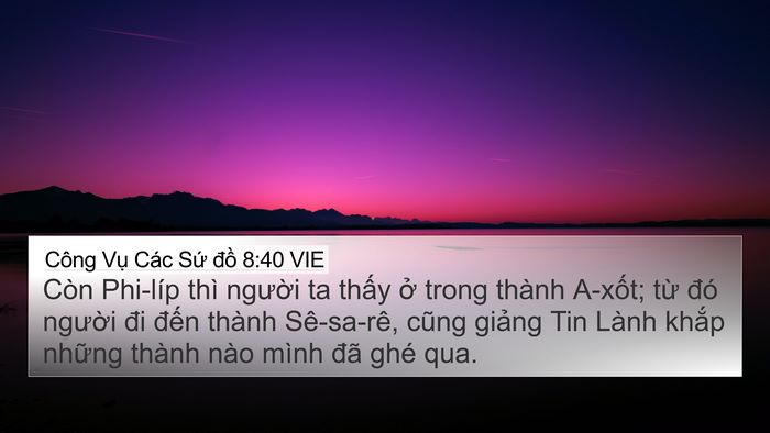 Công Vụ Các Sứ đồ 8:40 VIE Bible Verse Image