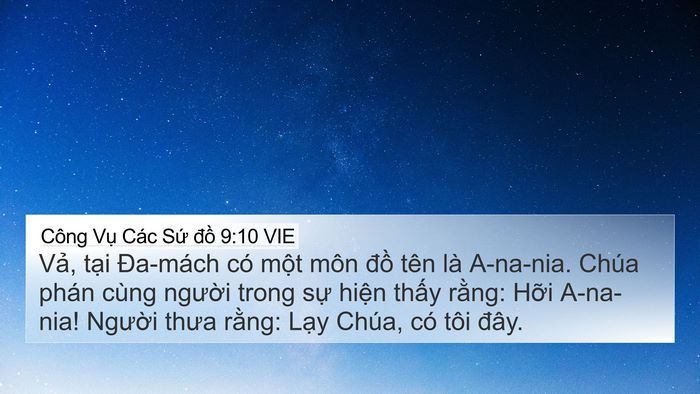 Công Vụ Các Sứ đồ 9:10 VIE Bible Verse Image
