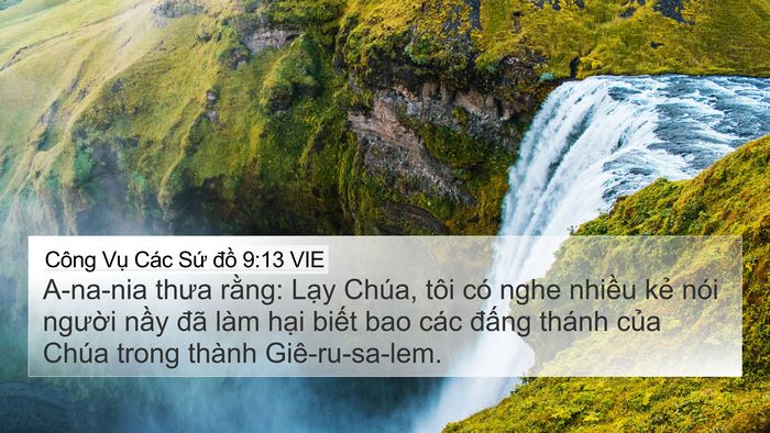 Công Vụ Các Sứ đồ 9:13 VIE Bible Verse Image