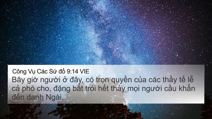 Công Vụ Các Sứ đồ 9:14 VIE Bible Verse Image