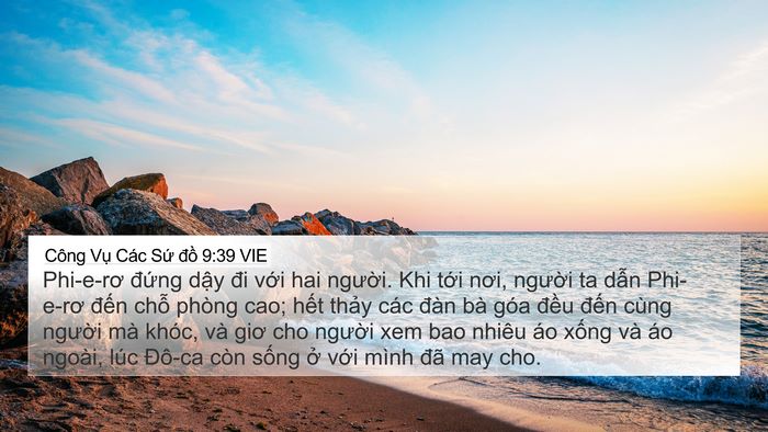 Công Vụ Các Sứ đồ 9:39 VIE Bible Verse Image
