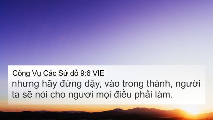 Công Vụ Các Sứ đồ 9:6 VIE Bible Verse Image