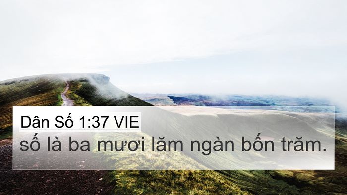 Dân Số 1:37 VIE 4K Wallpaper - số là ba mươi lăm ngàn bốn - 4K Wallpaper Bible Verse