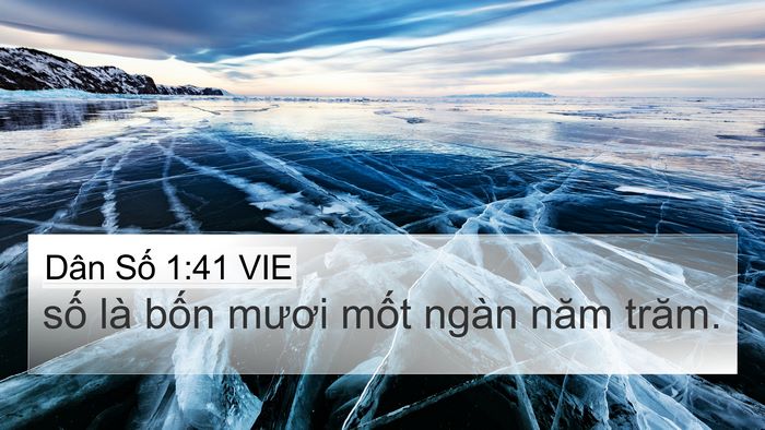 Dân Số 1:41 VIE 4K Wallpaper - số là bốn mươi mốt ngàn năm - 4K Wallpaper Bible Verse
