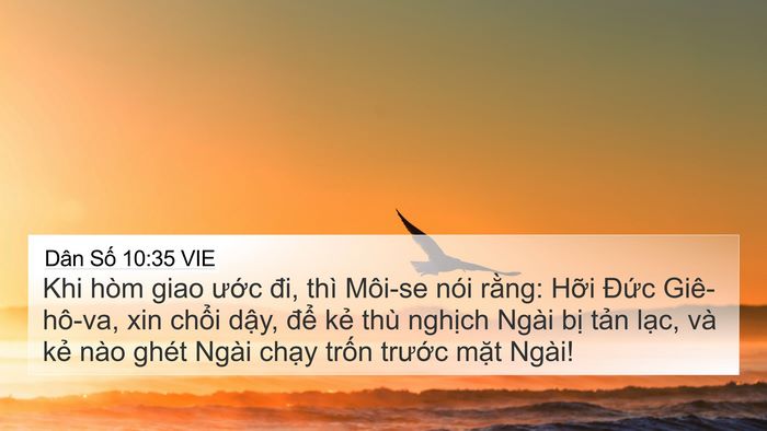 Dân Số 10:35 VIE Bible Verse Image