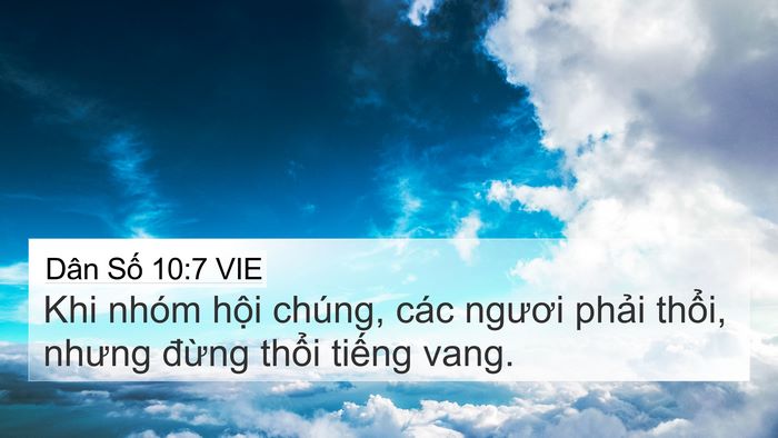 Dân Số 10:7 VIE Bible Verse Image