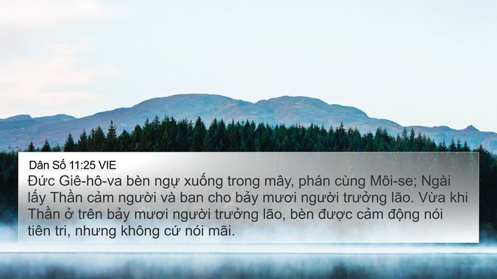 Dân Số 11:25 VIE Bible Verse Image