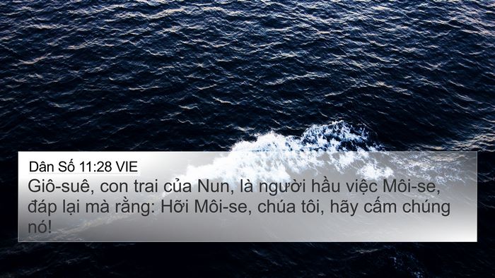 Dân Số 11:28 VIE 4K Wallpaper - Giô-suê, con trai của Nun, là người hầu - 4K Wallpaper Bible Verse