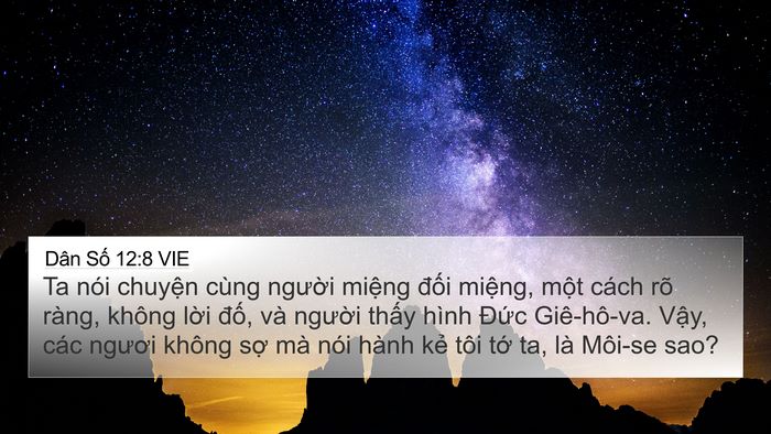 Dân Số 12:8 VIE 4K Wallpaper - Ta nói chuyện cùng người miệng đối - 4K Wallpaper Bible Verse