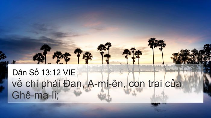 Dân Số 13:12 VIE 4K Wallpaper - về chi phái Đan, A-mi-ên, con trai của - 4K Wallpaper Bible Verse