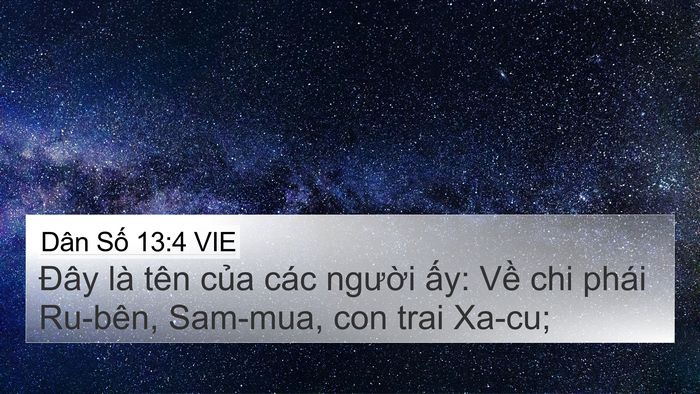 Dân Số 13:4 VIE Bible Verse Image