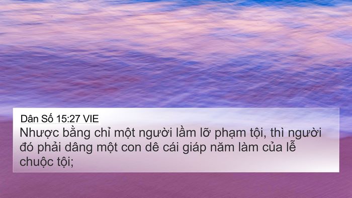 Dân Số 15:27 VIE Bible Verse Image