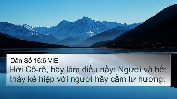 Dân Số 16:6 VIE Bible Verse Image