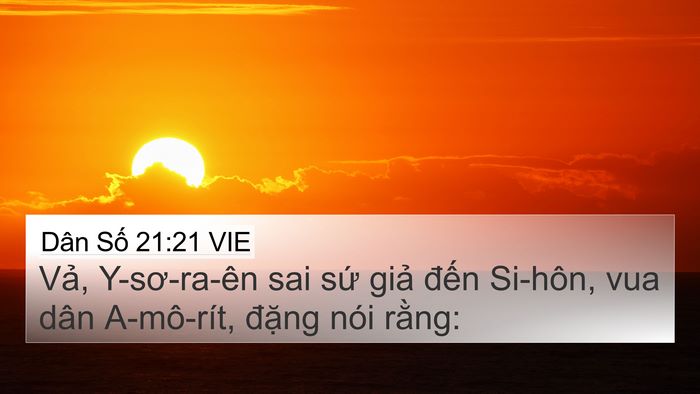 Dân Số 21:21 VIE Bible Verse Image