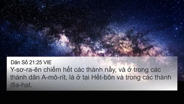 Dân Số 21:25 VIE Bible Verse Image
