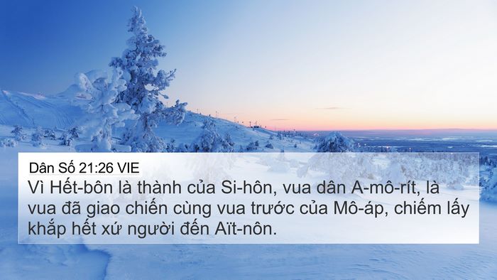 Dân Số 21:26 VIE Bible Verse Image