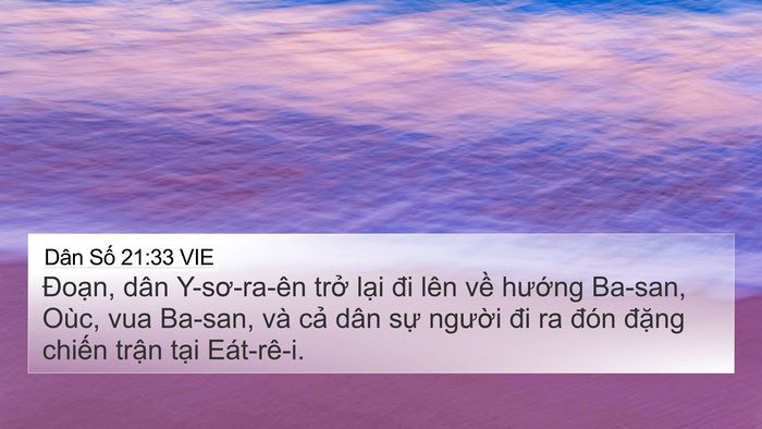 Dân Số 21:33 VIE Bible Verse Image