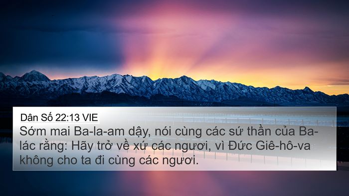 Dân Số 22:13 VIE Bible Verse Image