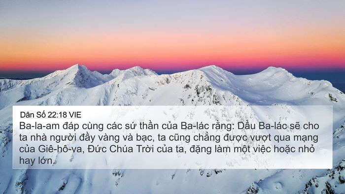 Dân Số 22:18 VIE Bible Verse Image