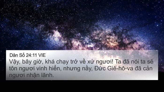 Dân Số 24:11 VIE Bible Verse Image