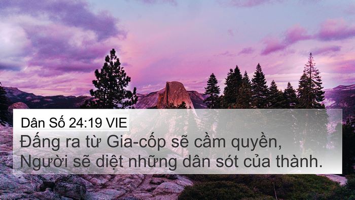 Dân Số 24:19 VIE Bible Verse Image
