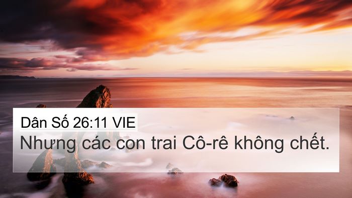 Dân Số 26:11 VIE Bible Verse Image