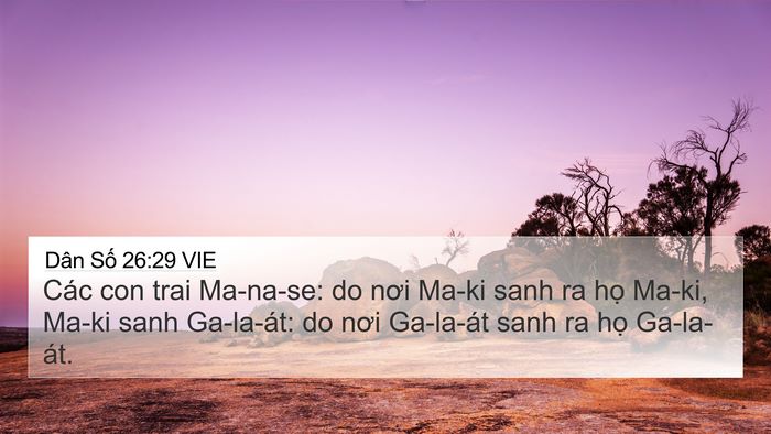 Dân Số 26:29 VIE Bible Verse Image