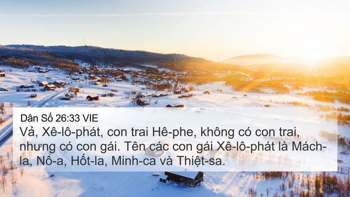Dân Số 26:33 VIE 4K Wallpaper - Vả, Xê-lô-phát, con trai Hê-phe, không có - 4K Wallpaper Bible Verse