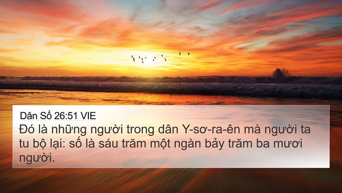 Dân Số 26:51 VIE Bible Verse Image